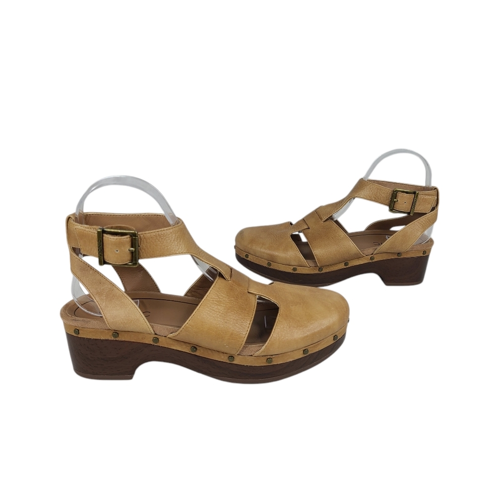 Vionic Faye tan leather closed toe sandals with ankle strap size 7 - Picture 5 of 14